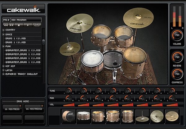 Cakewalk SONAR Home Studio XL (Windows), Screenshot - Studio Instruments