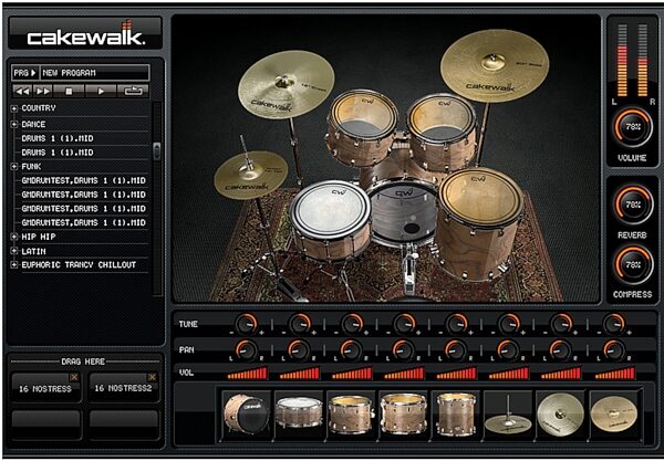 Cakewalk Software Guitar Tracks Pro (Windows), Screenshot - Drums