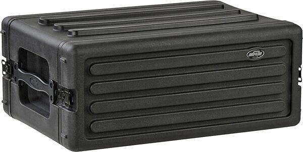 SKB Roto-Molded Shallow Rack Case, 4-Space, Cover On Angle Right