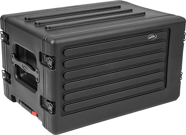 SKB rSeries Roto-Molded Shallow Rolling Rack, 6-Space, SKB-1SKBR6SW, Blemished, Action Position Back