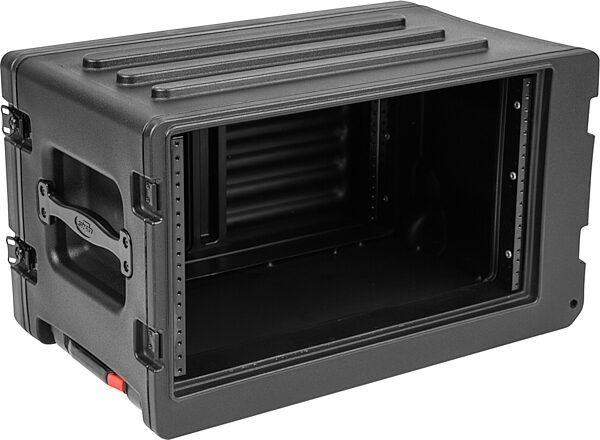 SKB rSeries Roto-Molded Shallow Rolling Rack, 6-Space, SKB-1SKBR6SW, Blemished, Action Position Back