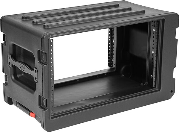 SKB rSeries Roto-Molded Shallow Rolling Rack, 6-Space, SKB-1SKBR6SW, Blemished, Action Position Back