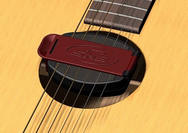 SKB Clip6 Guitar Case Humidifier, On guitar