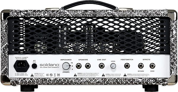 Soldano SLO-30 Guitar Amplifier Head (30 Watts), Snakeskin, Main Back