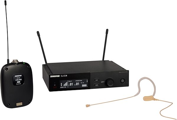 Shure SLXD14/153T Wireless Headset Microphone System, Band G58 (470-514 MHz), Main