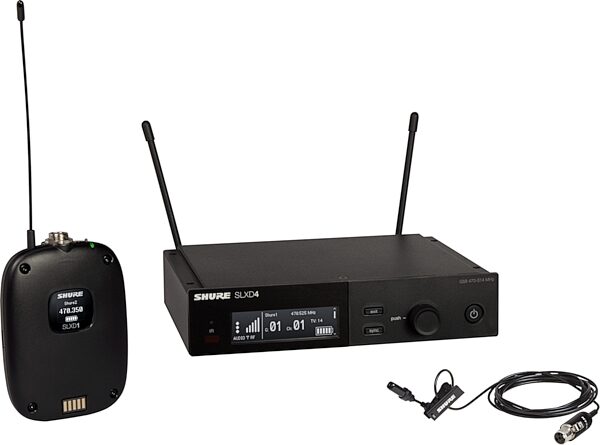Shure SLXD14/UL4B Cardioid Lavalier Wireless Microphone System, Band J52 (558-602, 614-616 MHz), Open Box (Very Good), Action Position Back