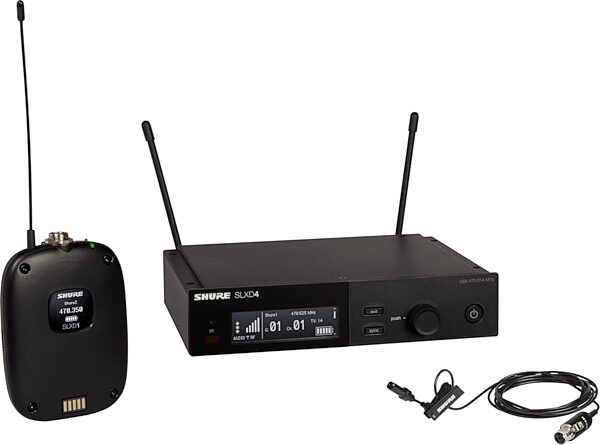 Shure SLXD14/UL4B Cardioid Lavalier Wireless Microphone System, Band G58, Action Position Back