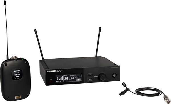Shure SLXD14/93 Lavalier Wireless Microphone System, Band G58 (470-514 MHz), Main