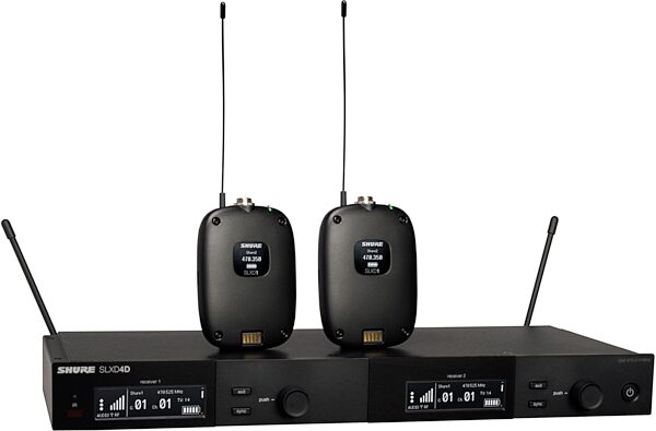 Shure SLXD14D Dual-Channel Bodypack Wireless System, Band G58 (470-514 MHz), Main