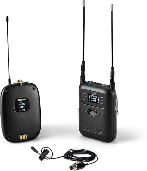 Shure SLXD15/DL4B Wireless Omni Lavalier Microphone System, G58, Action Position Back