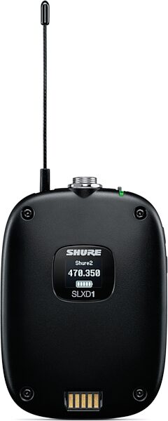 Shure SLXD1 Digital Wireless Bodypack Transmitter, Band G58 (470-514 MHz), Detail Front