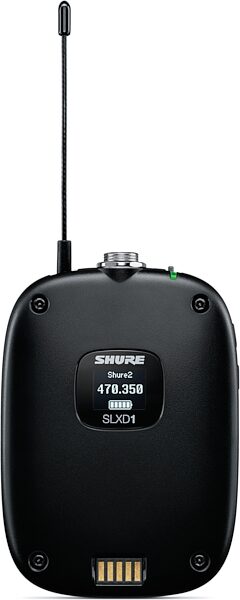 Shure SLXD124/85 SM58/WL185 Combo Wireless Microphone System, Band H55 (514-558 MHz), Detail Side