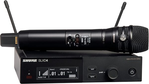 Shure SLXD24/K8B KSM8/B Vocal Wireless Microphone System, Band G58 (470-514 MHz), Main