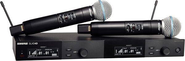 Shure SLXD24D/B58 Dual Beta 58 Wireless Microphone System, Band H55 (514-558 MHz), Main