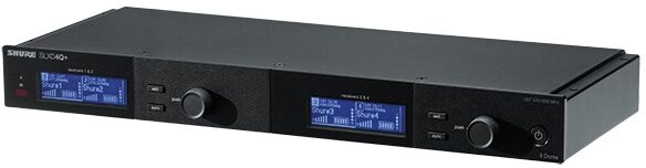 Shure SLXD4Q+ Quad Channel Digital Wireless Receiver with Dante Audio, Band G57, Main