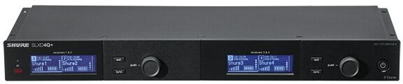 Shure SLXD4Q+ Quad Channel Digital Wireless Receiver with Dante Audio, Band G57, Main