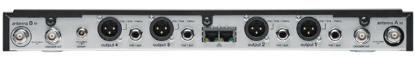 Shure SLXD4Q+ Quad Digital Wireless Receiver, Band G57, Main Back