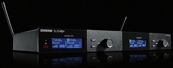 Shure SLXD4Q+ Quad Digital Wireless Receiver, Band G57, Action Position Front
