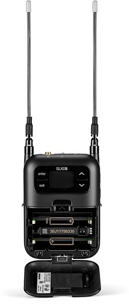 Shure SLXD5 Portable Wireless Receiver, G58, Action Position Back