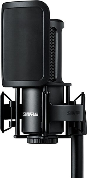 Shure SM4 Dual-Diaphragm Cardioid Condenser Mic, Black, SM4-K-KIT, with Shock Mount, Magnetic Pop Filter and Carrying Case, Main