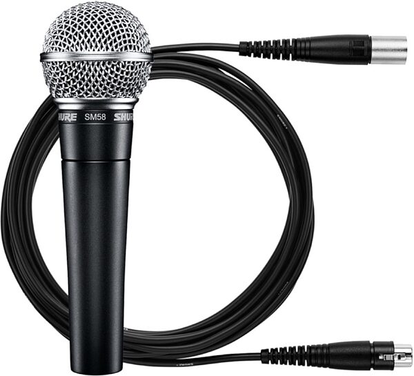 Shure SM58 Dynamic Handheld Microphone, Standard, SM58-CN, with Shure C25J 25&#039; XLR Cable, Main