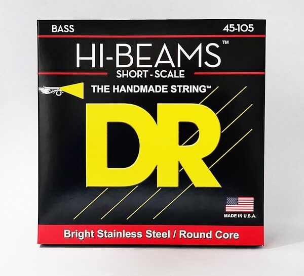 DR Strings Hi-Beam Short Scale Bass Strings, Medium, 45-105, Boxshot Front