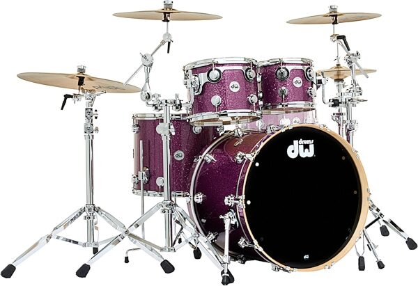 Drum Workshop Collector's Series SSC Maple 4-Piece Shell Kit, Purple Glass, Action Position Back