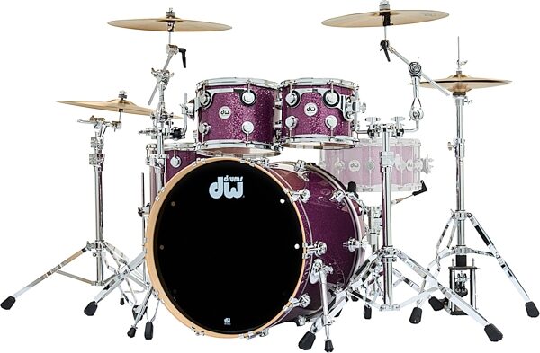 Drum Workshop Collector's Series SSC Maple 4-Piece Shell Kit, Purple Glass, Action Position Back