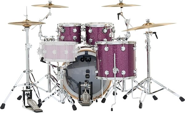 Drum Workshop Collector's Series SSC Maple 4-Piece Shell Kit, Purple Glass, Action Position Back