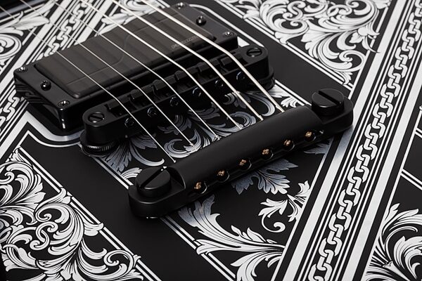 Schecter Solo II Przym Palladium Electric Guitar, Left-Handed, Gloss Black, Action Position Back