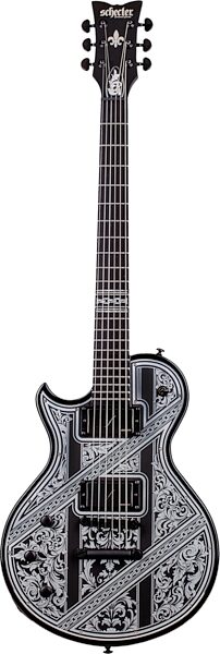 Schecter Solo II Przym Palladium Electric Guitar, Left-Handed, Gloss Black, Action Position Back
