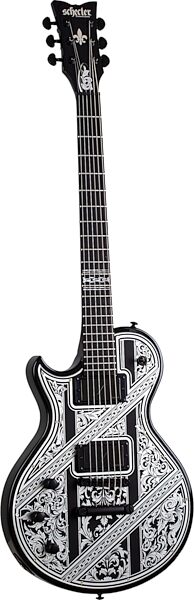 Schecter Solo II Przym Palladium Electric Guitar, Left-Handed, Gloss Black, Action Position Back