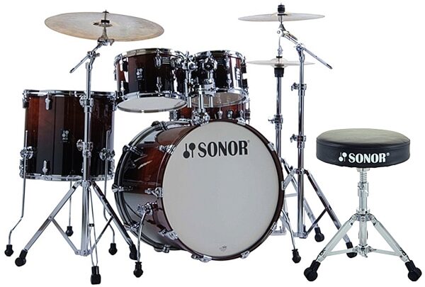 Sonor AQ2 Stage Maple Drum Shell Kit, 5-Piece, sonar