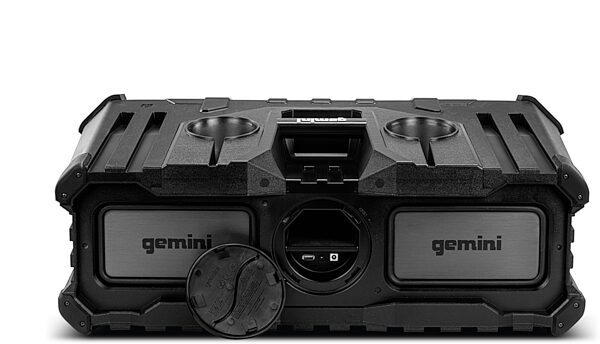 Gemini SoundSplash Floating Bluetooth Speaker, Black, Rear detail Back