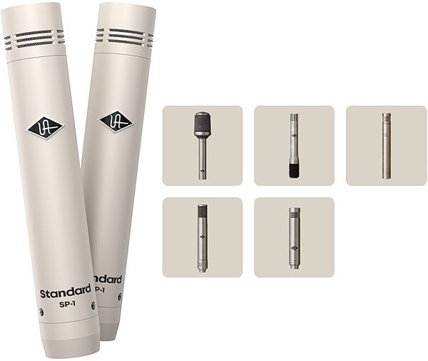 Universal Audio Standard SP-1 Small-Diaphragm Condenser Microphones Pair with Hemisphere Mic Modeling Plug-in, Pair, Hemisphere