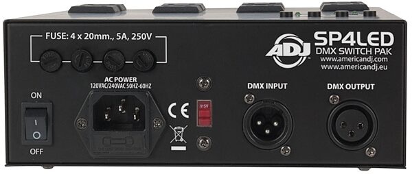 American DJ SP4LED DMX Switch Power Pack, Connections