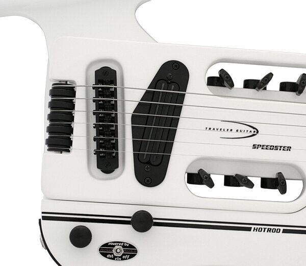 Traveler Speedster Hot Rod Electric Guitar with Gig Bag, White Detail