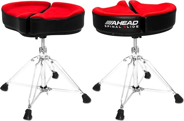 Ahead Spinal G Deluxe Drum Throne (4-Leg), Red, Action Position Back