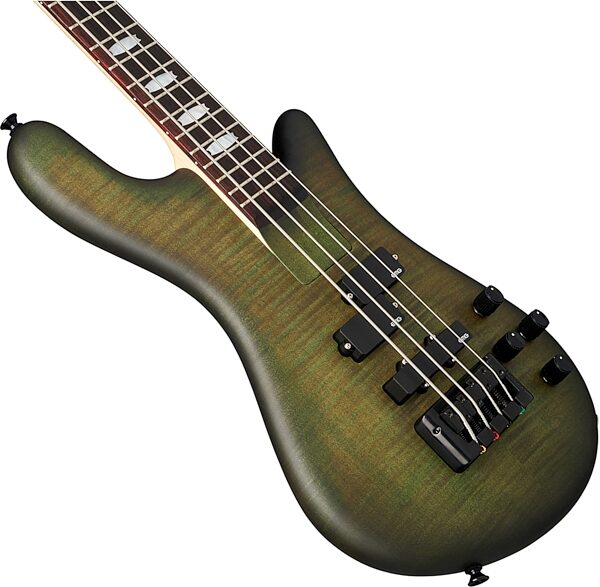 Spector Euro 4 LX Bolt On Bass Guitar (with Gig Bag), Haunted Moss Matte, Action Position Back