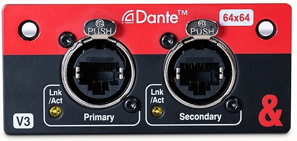 Allen and Heath SQ Dante 64x64 Network Card for SQ Mixers and AHM Processors, Action Position Back