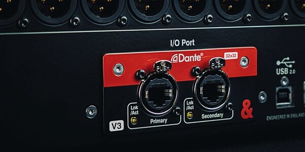 Allen and Heath SQ Dante 32x32 Network Card for SQ Mixers and AHM Processors, New, Action Position Back