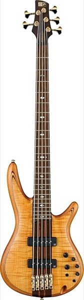 Ibanez SR1405TE Premium Electric Bass, 5-String (with Gig Bag), Vintage Natural Flat