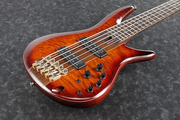 Ibanez SR2405W Premium Electric Bass, 5-String (with Gig Bag), Angled Front