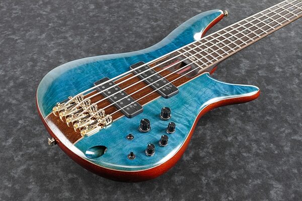 Ibanez SR2405W Premium Electric Bass, 5-String (with Gig Bag), Angled Front