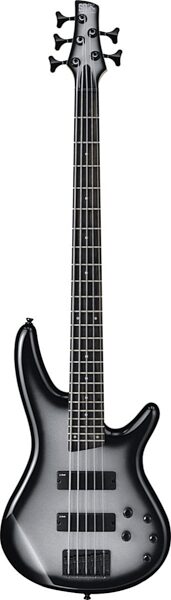 Ibanez SR255 Electric Bass, 5-String, Metallic Silver Sunburst