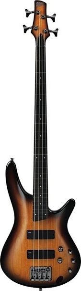 Ibanez SR370F Fretless Electric Bass, Brown Burst