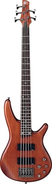 Ibanez SR495 5-String Electric Bass Guitar, Brown Mahogany