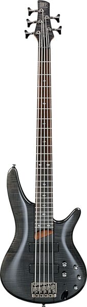 Ibanez SR705 5-String Electric Bass Guitar, Transparent Black