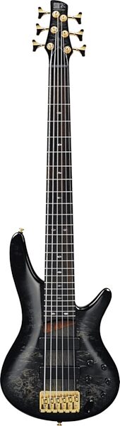 Ibanez SR806 Electric Bass, 6-String, Transparent Grayburst