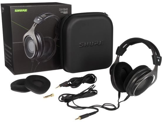 Shure SRH1840 Premium Open Back Headphones, Black, Detail Side
